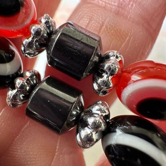 Evil eye hematite bracelet bundle of 3 - Picture 6 of 6